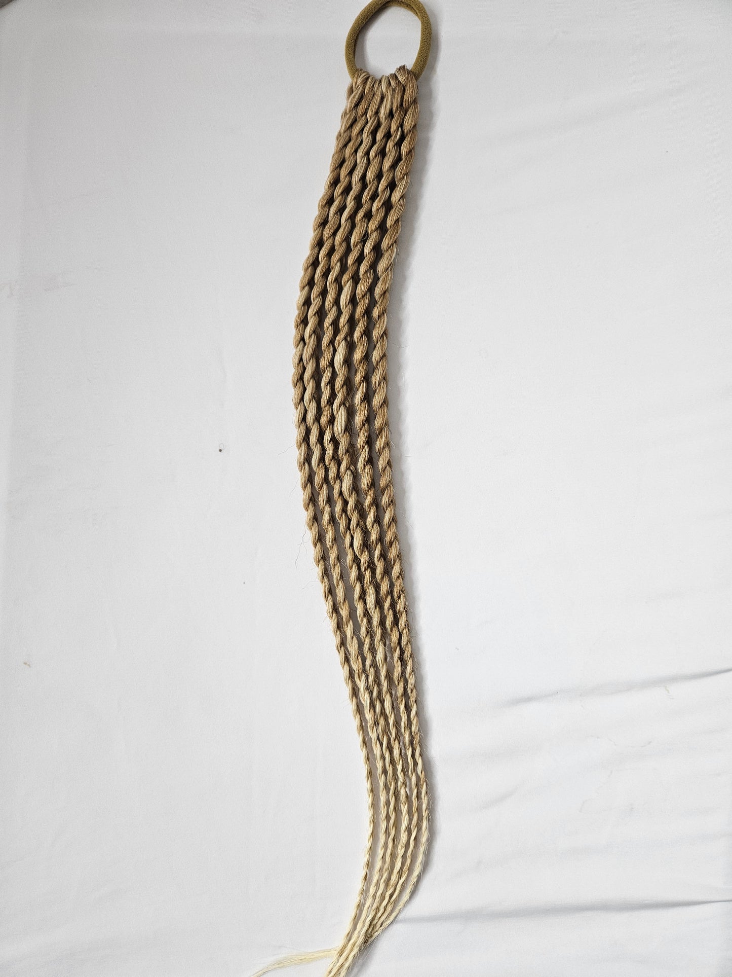24 Inch Handmade Braided Ponytail Extension | Elastic Hair Tie Braid | Synthetic Hair | Ready to Wear Hair Accessory