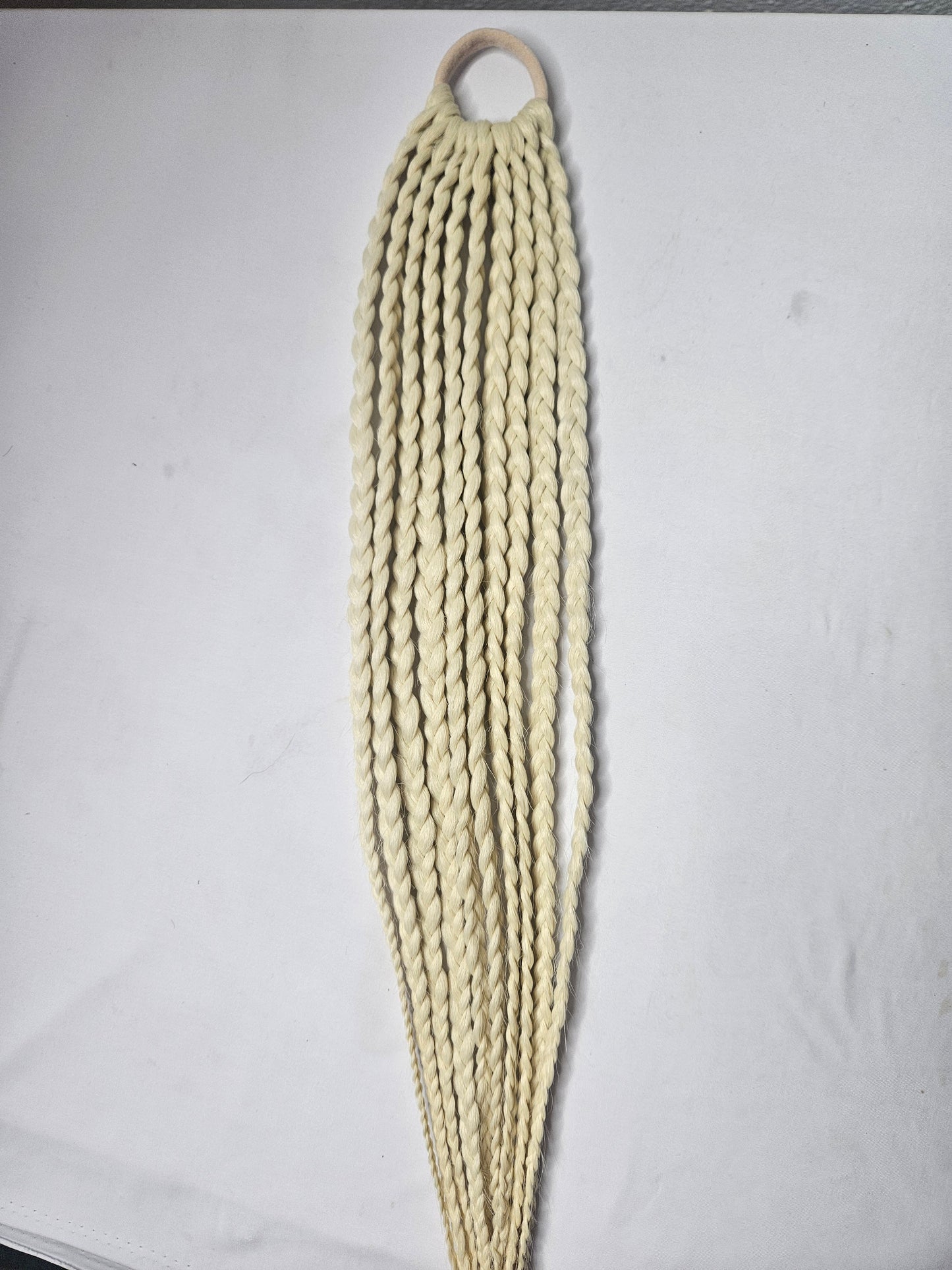 24 Inch Handmade Braided Ponytail Extension | Elastic Hair Tie Braid | Synthetic Hair | Ready to Wear Hair Accessory