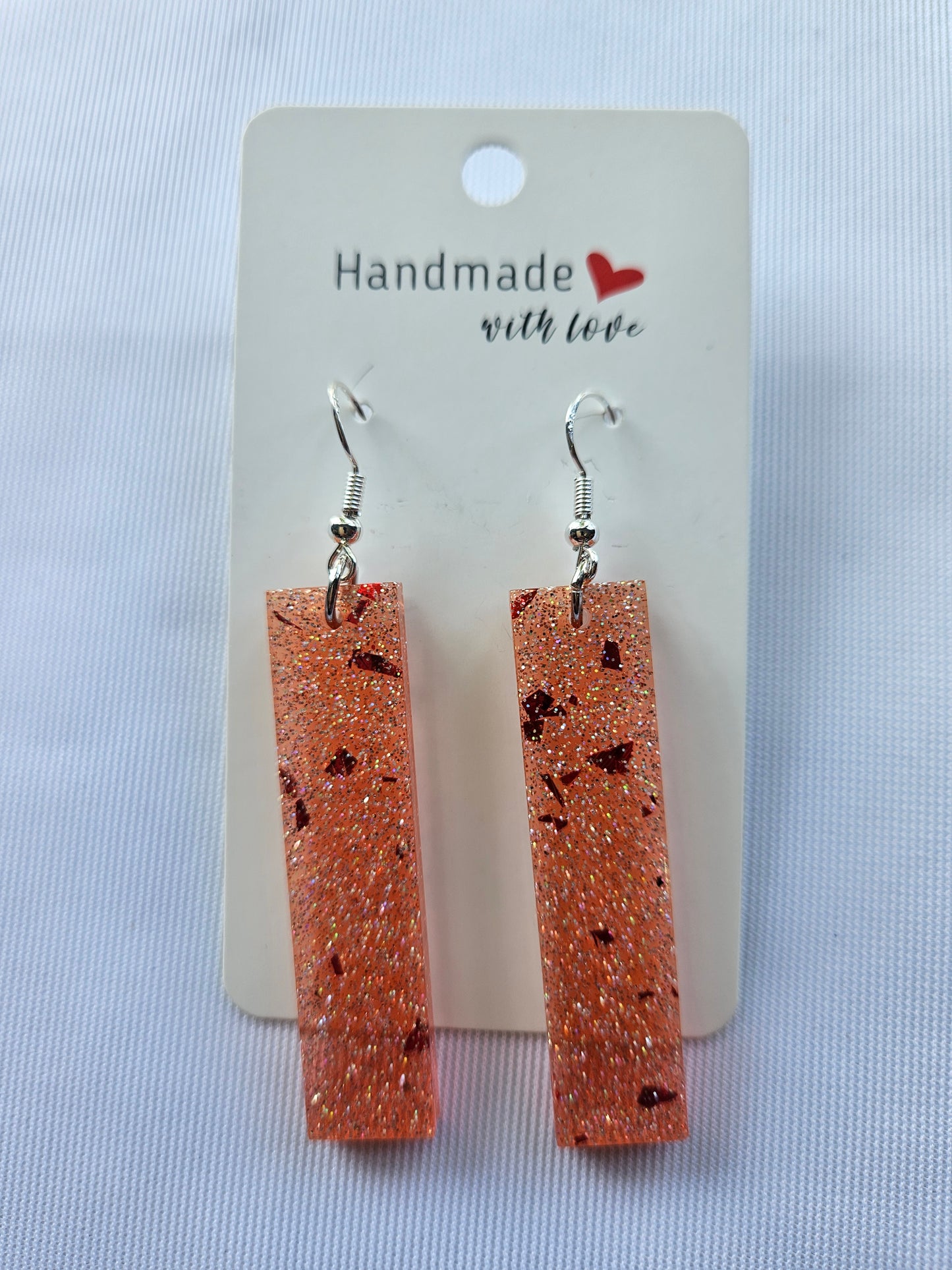 Resin Dangle Sparkly Glitter -Earrings