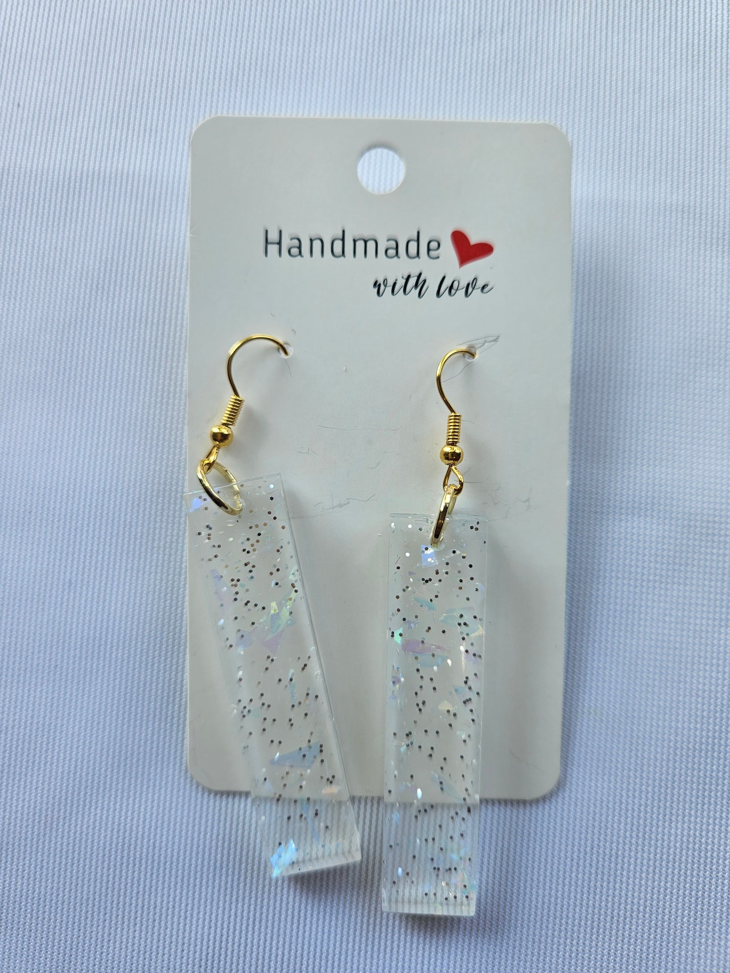 Resin Dangle Sparkly Glitter -Earrings