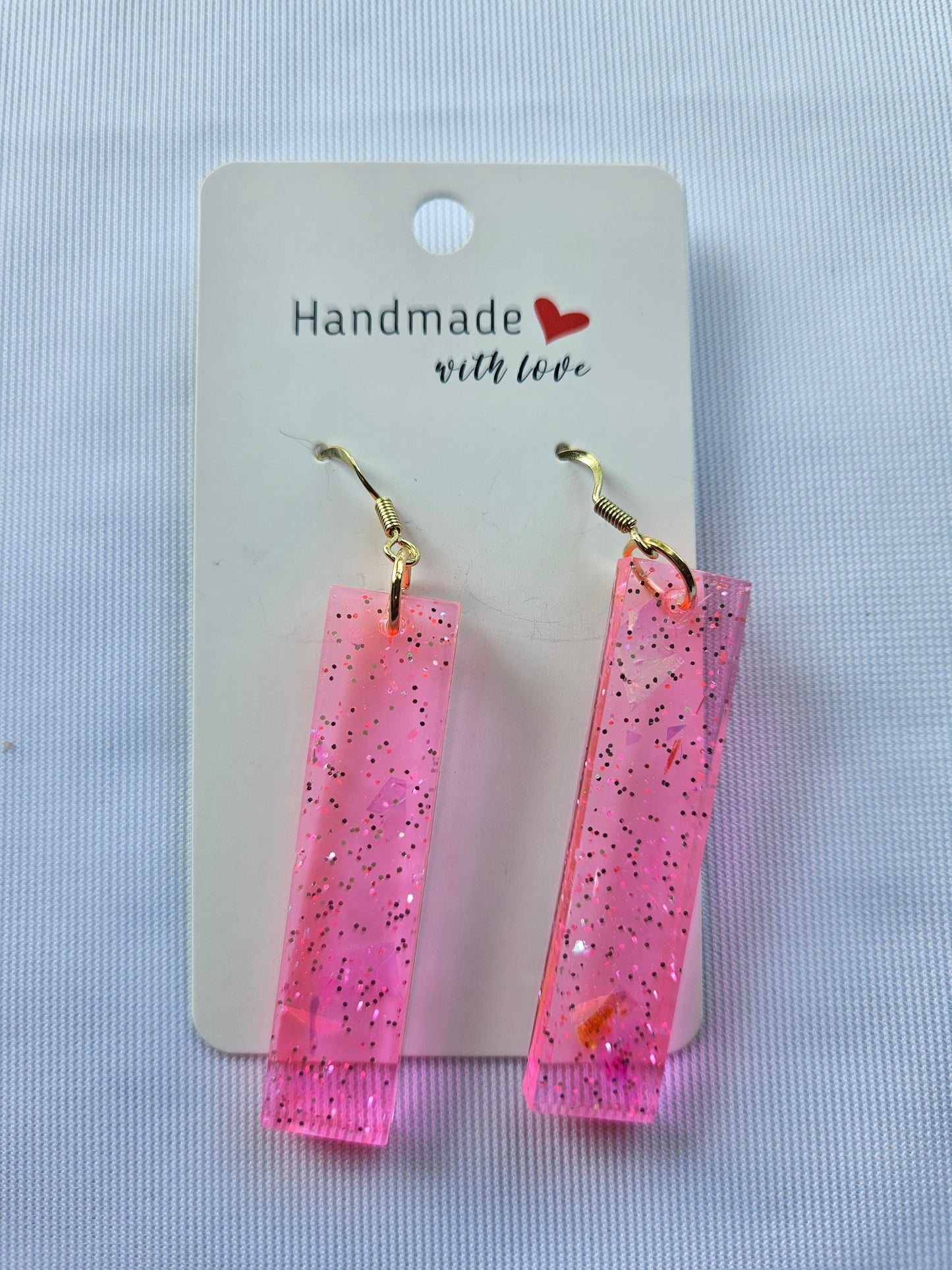 Resin Dangle Sparkly Glitter -Earrings
