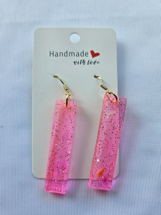 Resin Dangle Sparkly Glitter -Earrings