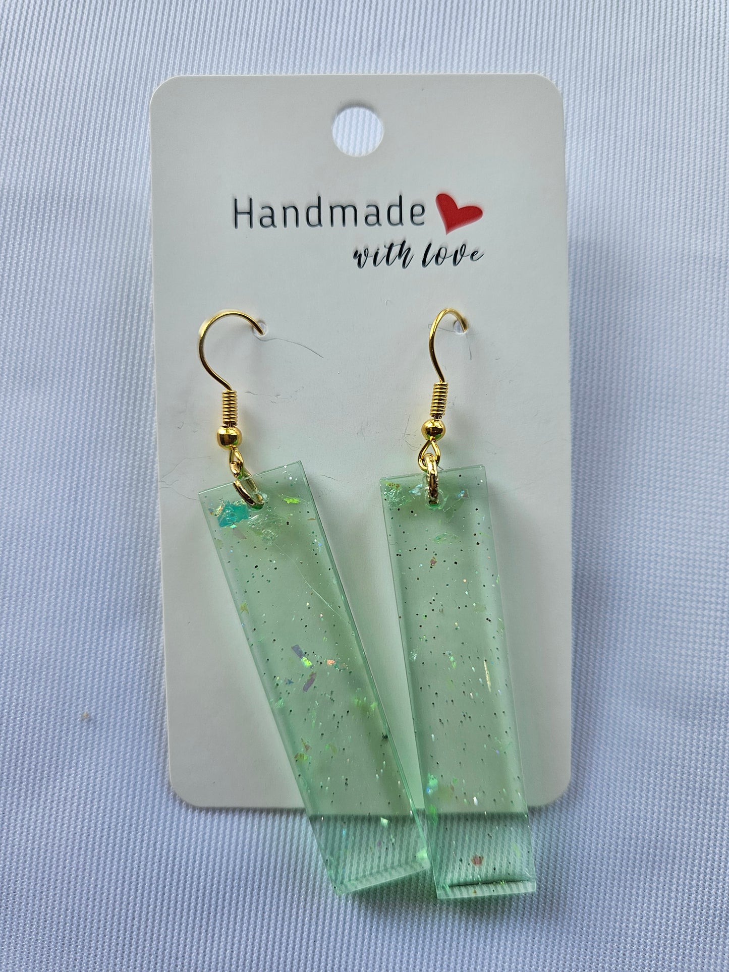Resin Dangle Sparkly Glitter -Earrings
