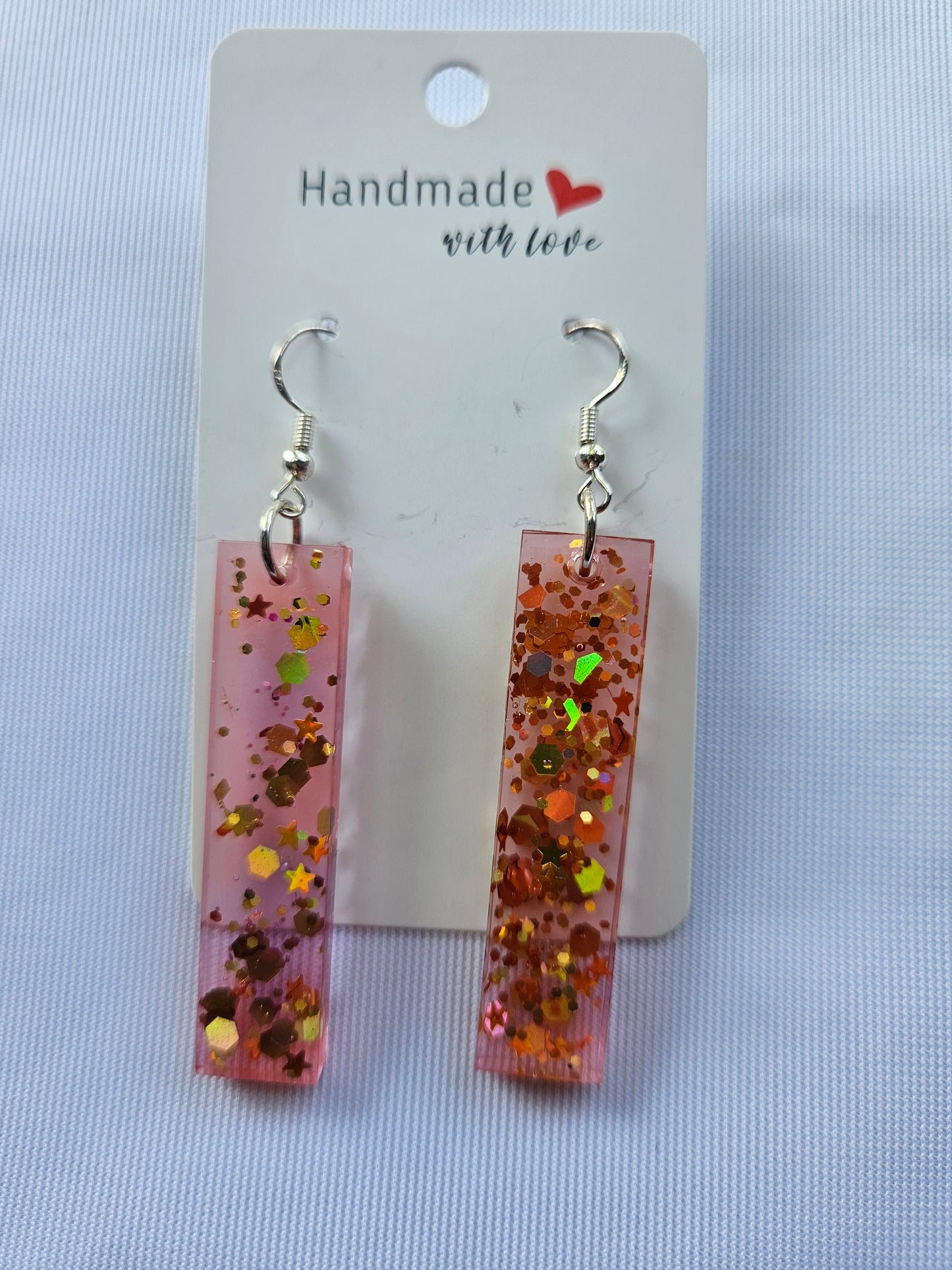 Resin Dangle Sparkly Glitter -Earrings
