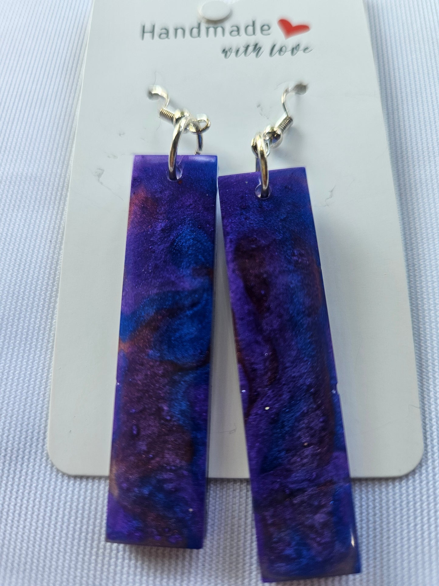 Resin Dangle Sparkly Glitter -Earrings