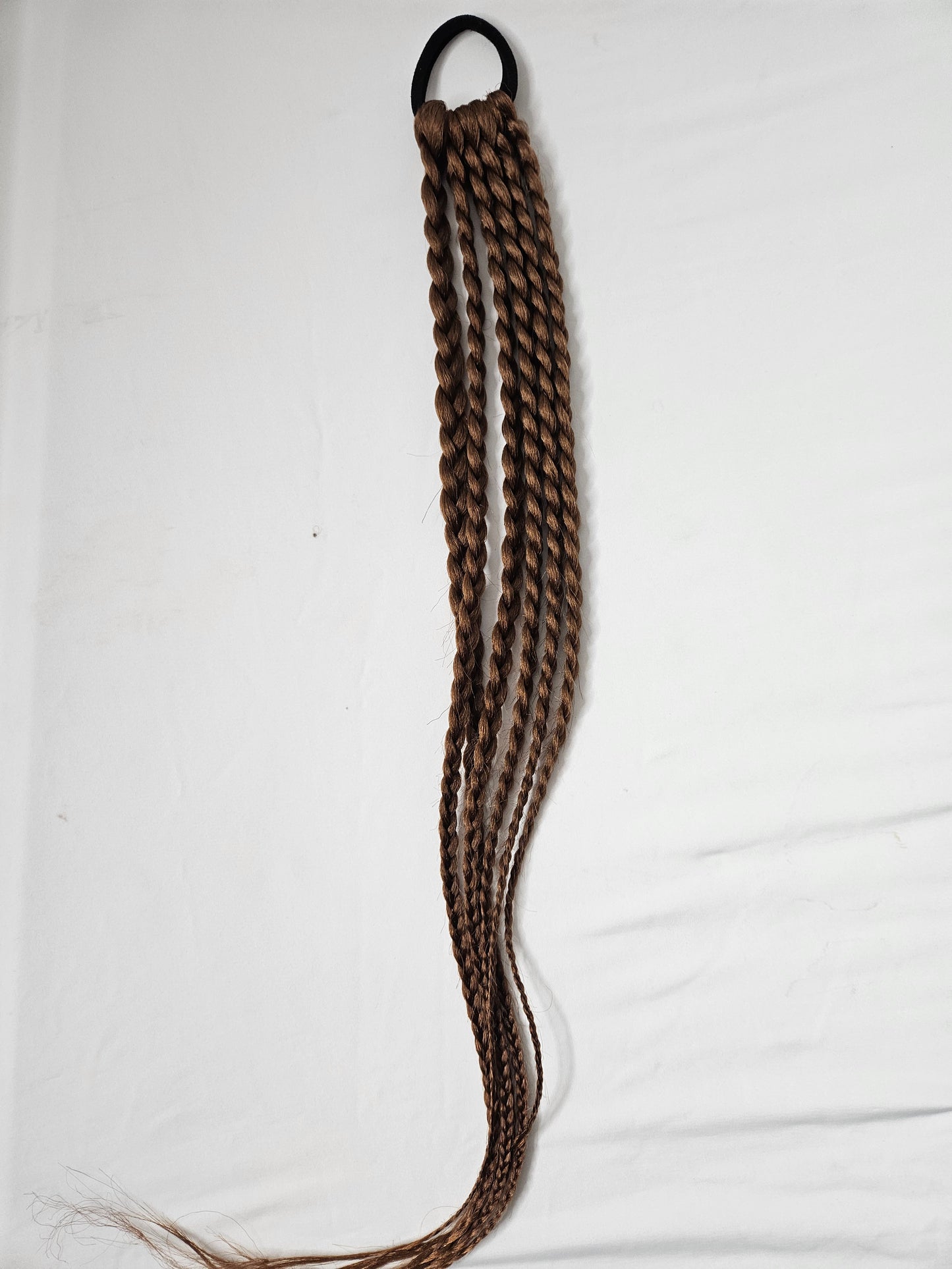 24 Inch Handmade Braided Ponytail Extension | Elastic Hair Tie Braid | Synthetic Hair | Ready to Wear Hair Accessory