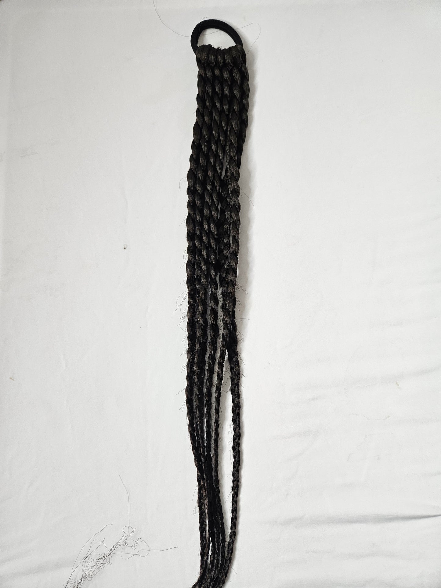 24 Inch Handmade Braided Ponytail Extension | Elastic Hair Tie Braid | Synthetic Hair | Ready to Wear Hair Accessory