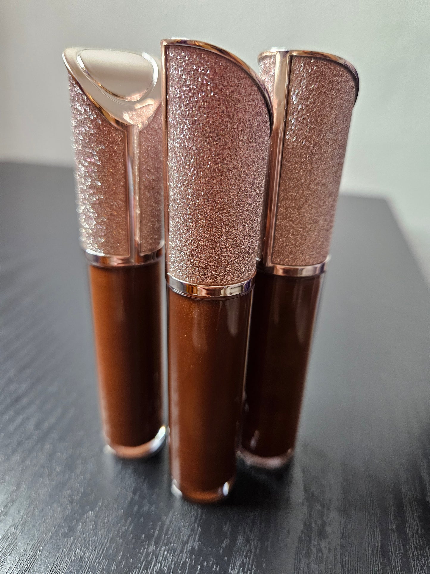 Chocolate Kiss Handmade Lip Gloss – Chocolate Brown Shimmer Lip Gloss | Moisturizing & Flavor Infused