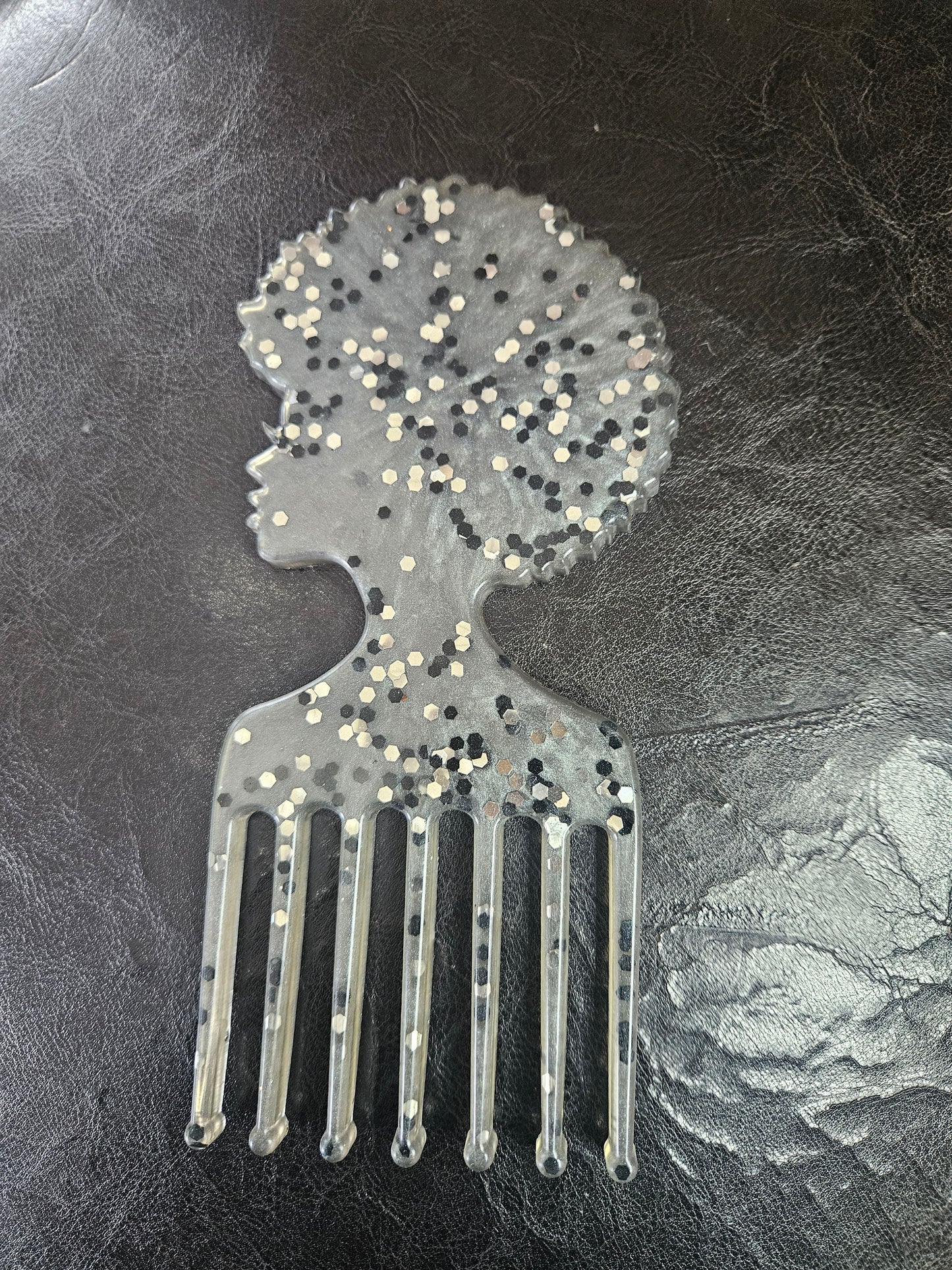 Handmade Resin Afro Pick Wall Décor
