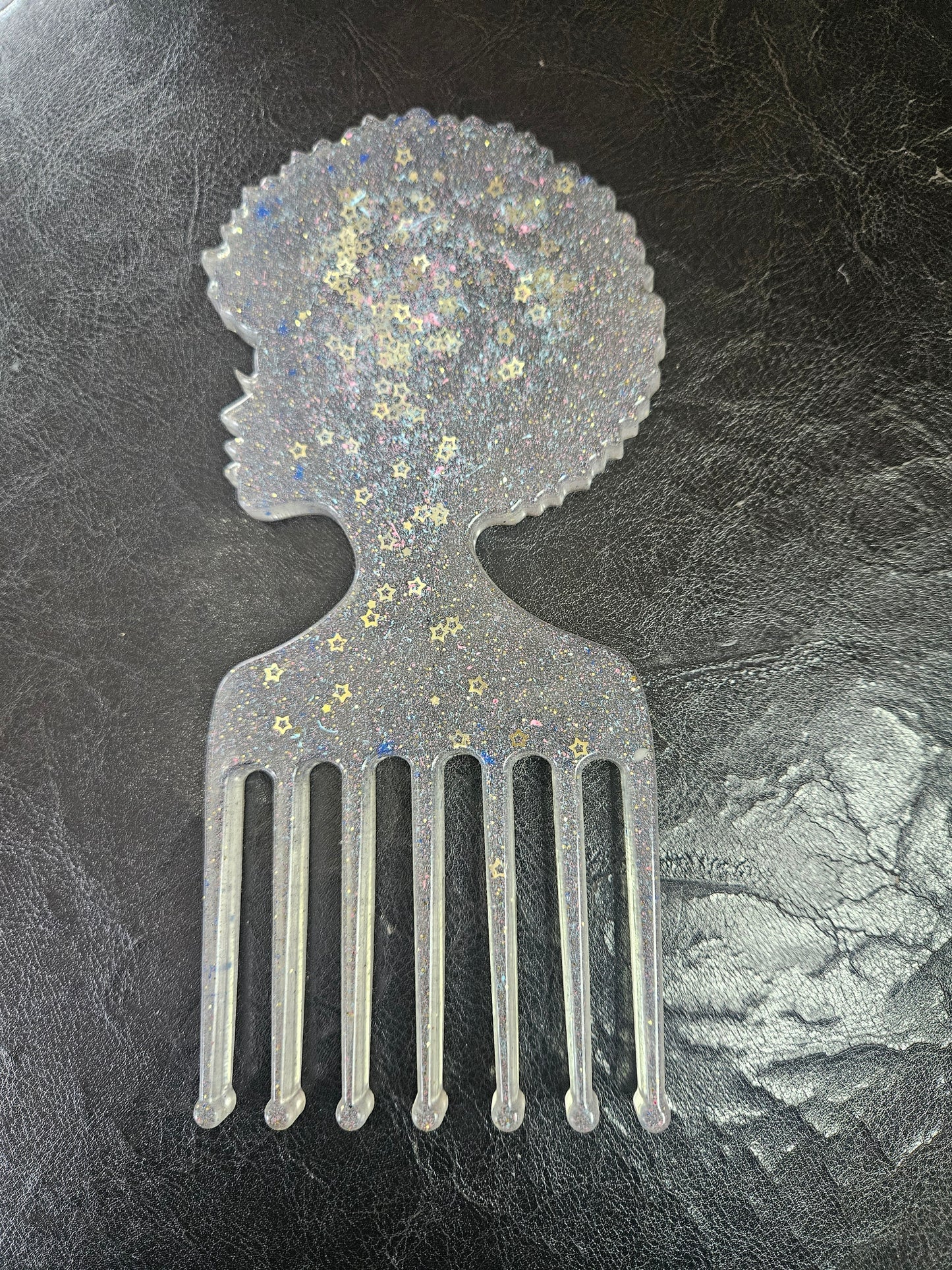 Handmade Resin Afro Pick Wall Décor