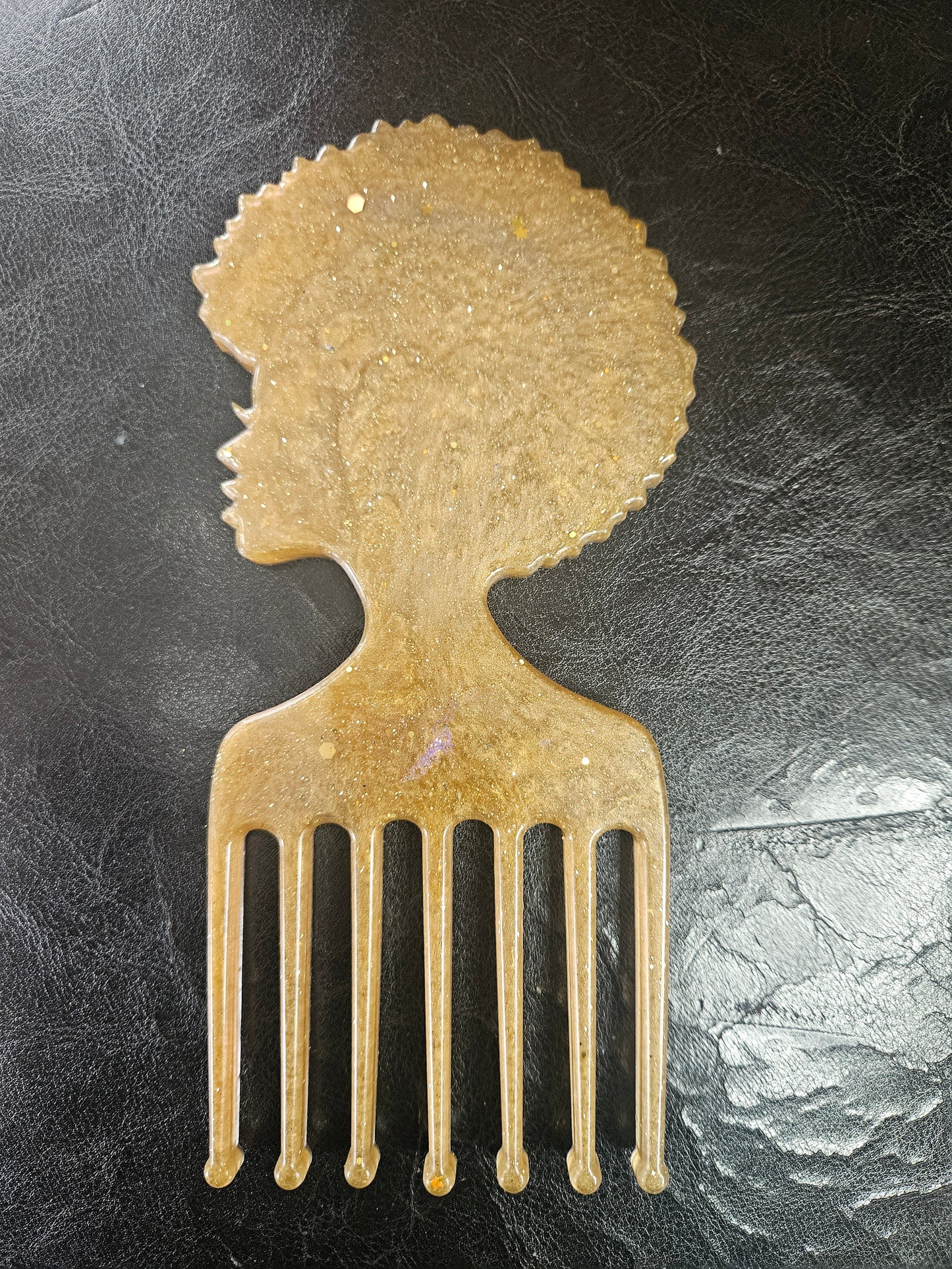 Handmade Resin Afro Pick Wall Décor