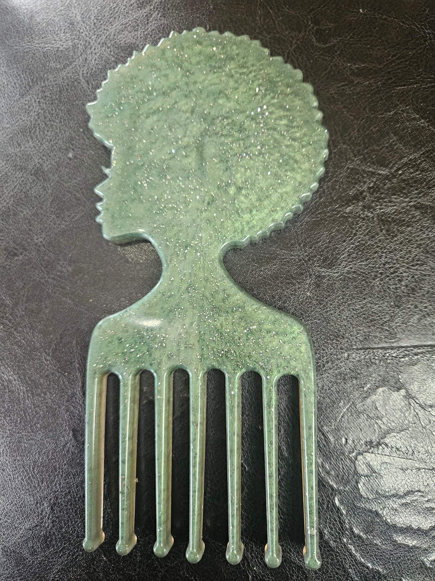 Handmade Resin Afro Pick Wall Décor