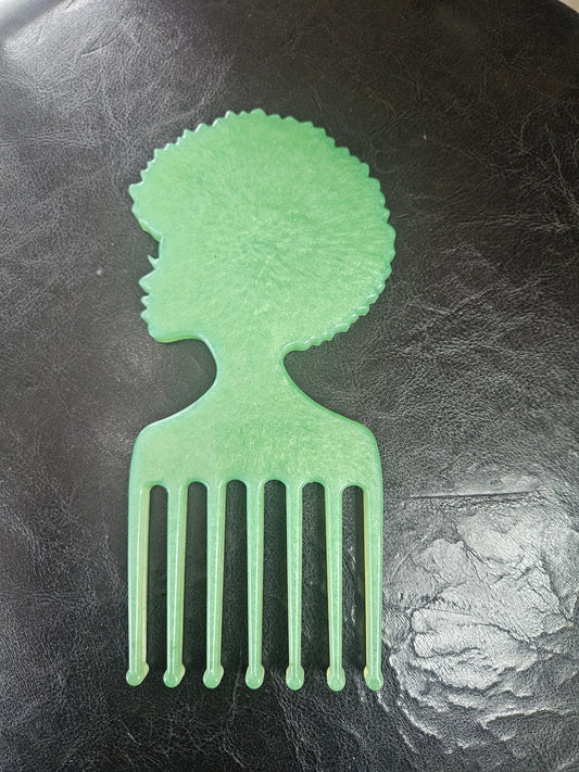 Handmade Resin Afro Pick Wall Décor