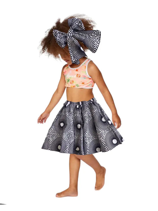 Kids / Girls Skirt & Scarf Set