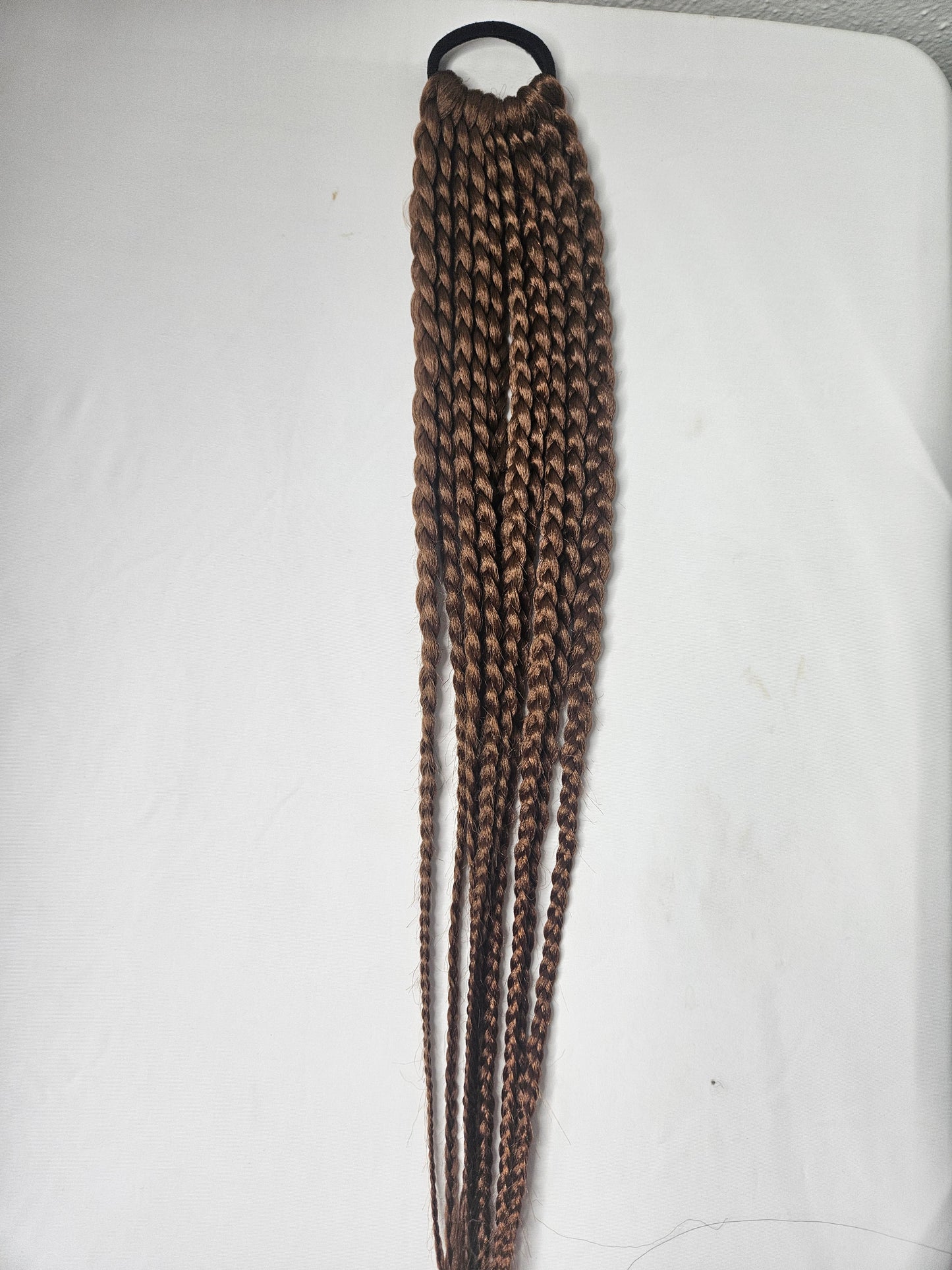 24 Inch Handmade Braided Ponytail Extension | Elastic Hair Tie Braid | Synthetic Hair | Ready to Wear Hair Accessory