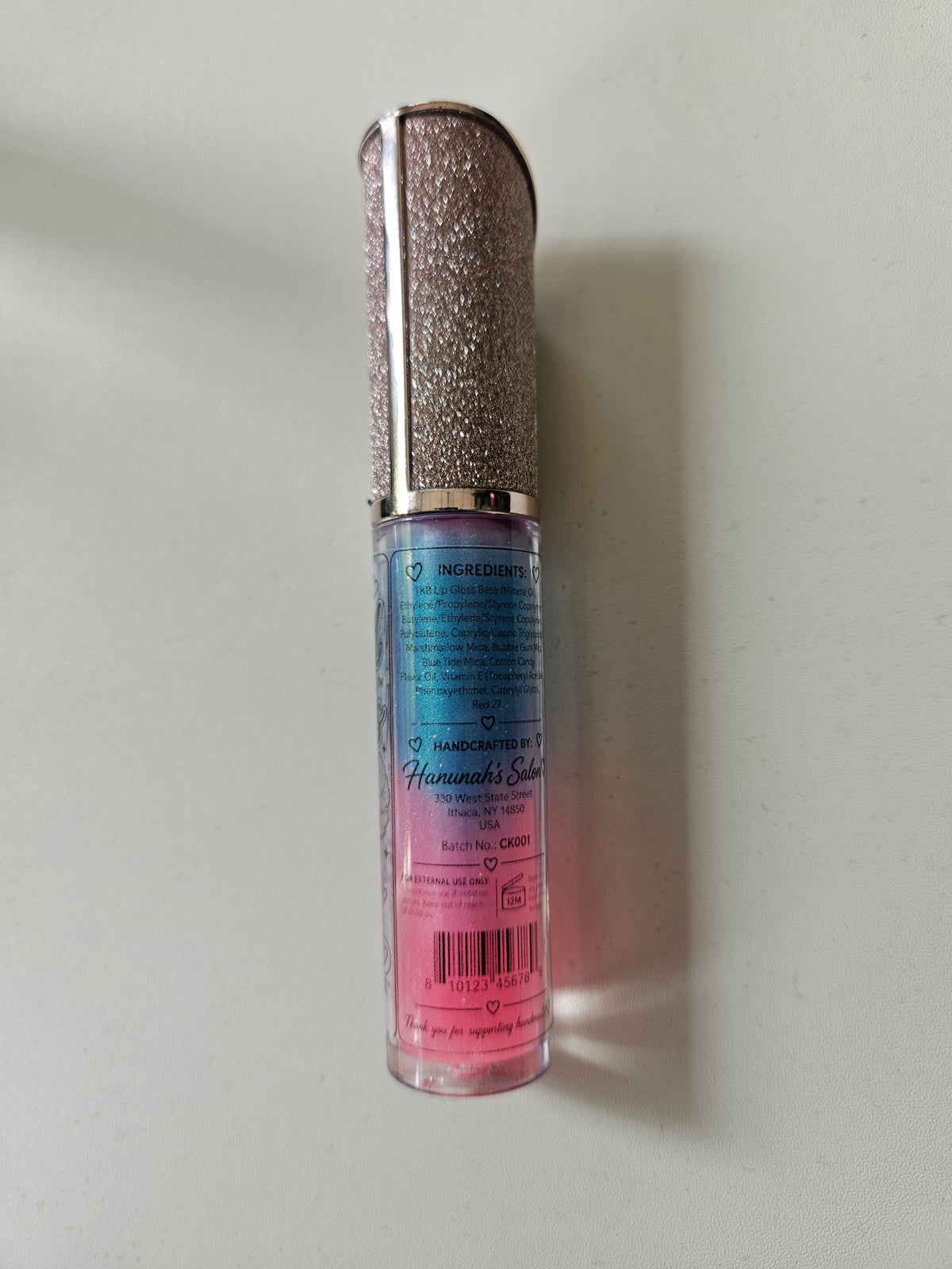 Color changing lip gloss. Cotton candy